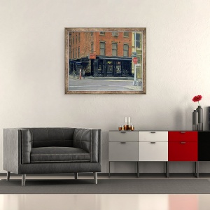 Tablou inramat - Julian Barrow - Barul lui Fanelli, New York, 50 x 60 cm - Img 2