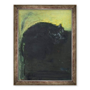 Tablou inramat - Julie Held - Pisica neagra, 70 x 90 cm