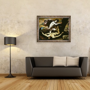 Tablou inramat - Jusepe de Ribera - Apollo si Marsyas, 70 x 90 cm - Img 2
