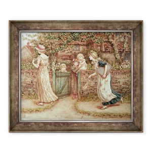 Tablou inramat - Kate Greenaway - Lucy Medalionul si-a pierdut buzunarul, 50 x 60 cm