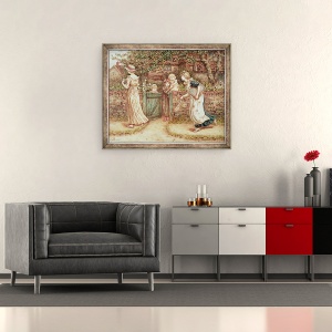 Tablou inramat - Kate Greenaway - Lucy Medalionul si-a pierdut buzunarul, 50 x 60 cm - Img 2