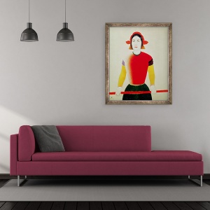 Tablou inramat - Kazimir Severinovich Malevich - Fata cu un pol, 50 x 60 cm - Img 2