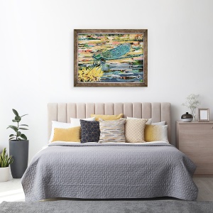 Tablou inramat - Kirstie Adamson - Dragonfly Verde, 70 x 90 cm - Img 3