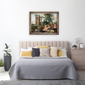 Tablou inramat - Laurent de La Hyre - Moartea fiilor din Betel, 60 x 80 cm - Img 3