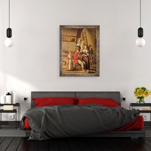 Tablou inramat - Le Nain Brothers - Interiorul unui hambar, 60 x 80 cm - Img 3