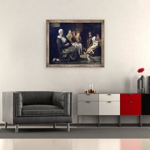Tablou inramat - Le Nain Brothers - Masa de familie, 50 x 60 cm - Img 2