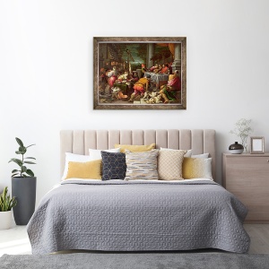 Tablou inramat - Leandro da Ponte Bassano - Bogatul si Lazar, 60 x 80 cm - Img 3