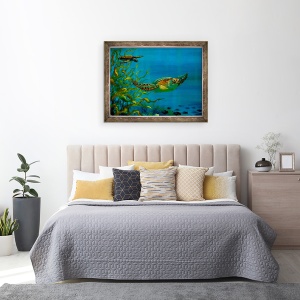 Tablou inramat - Lee Campbell - Turtle Verde, 2018, 60 x 80 cm - Img 3