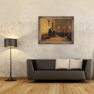 Tablou inramat - Leon Bonvin - Stapana scolii, 70 x 90 cm - Img 2