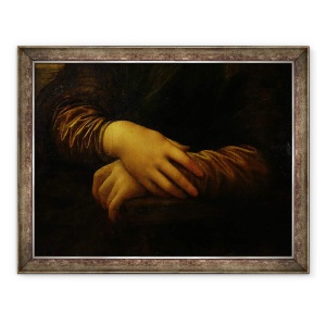 Tablou inramat - Leonardo da Vinci - Mona Lisa, detaliile mainilor ei, 60 x 80 cm