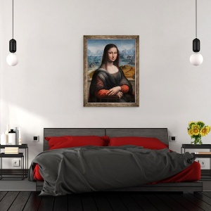 Tablou inramat - Leonardo da Vinci - Mona Lisa, detaliu I, 70 x 90 cm - Img 3