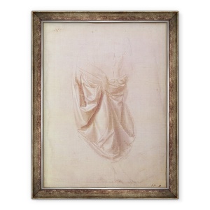 Tablou inramat - Leonardo da Vinci - Studiu draperie, 70 x 90 cm