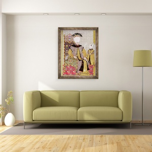 Tablou inramat - Levni - Sultan Ahmet III 1673-1736 si mostenitorul tronului, 70 x 90 cm - Img 2