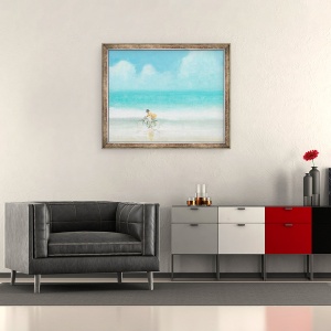 Tablou inramat - Lincoln Seligman - Baiat pe bicicleta I, 50 x 60 cm - Img 2