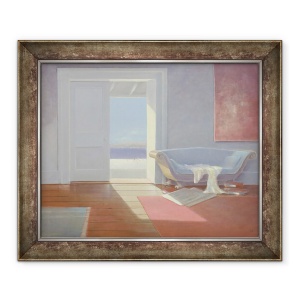 Tablou inramat - Lincoln Seligman - Casa pe plaja, 50 x 60 cm