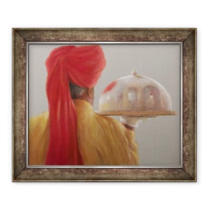 Tablou inramat - Lincoln Seligman - Chelner, Palatul Rambagh, 70 x 85 cm