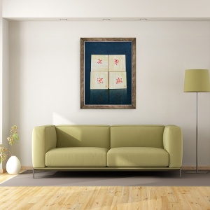 Tablou inramat - Lincoln Seligman - Cutii de ceai, 70 x 90 cm - Img 2