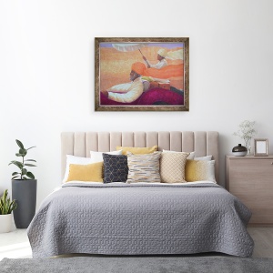 Tablou inramat - Lincoln Seligman - Maharaja si Umbrela, 70 x 90 cm - Img 3
