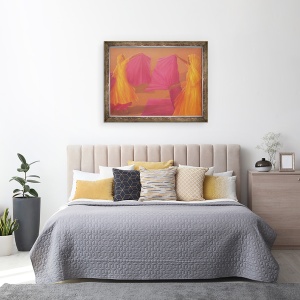Tablou inramat - Lincoln Seligman - Pliere Saris, 70 x 90 cm - Img 3