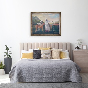 Tablou inramat - Lincoln Seligman - Stubbs Ghepard si Jaguar, 70 x 90 cm - Img 3