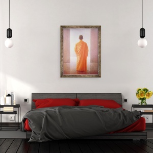 Tablou inramat - Lincoln Seligman - Tinere Monk, vedere din spate, 60 x 80 cm - Img 3