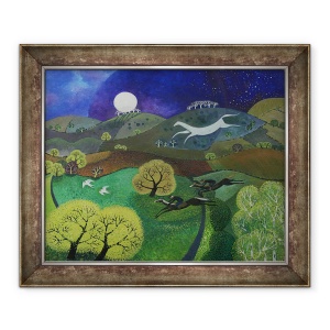 Tablou inramat - Lisa Graa Jensen - Creta Horse Hill, 70 x 85 cm