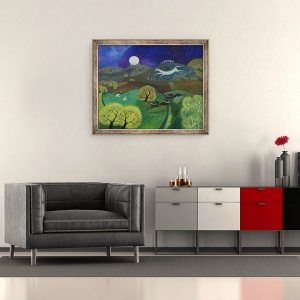 Tablou inramat - Lisa Graa Jensen - Creta Horse Hill, 70 x 85 cm - Img 2