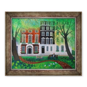Tablou inramat - Lisa Graa Jensen - Relaxare in Berkley Square 2016., 70 x 85 cm