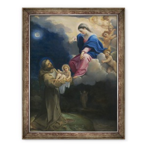 Tablou inramat - Lodovico Carracci - Viziunea Sfantului Francisc, 60 x 80 cm