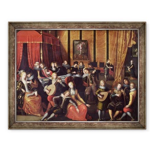 Tablou inramat - Louis de Caullery - Concertul spaniol sau, 60 x 80 cm