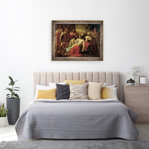 Tablou inramat - Louis Gallait - Moartea lui Epaminondas c.418-362 i.Hr., 60 x 80 cm - Img 3