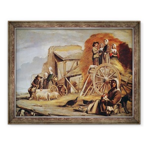 Tablou inramat - Louis Le Nain - Haycart, sau intoarcerea de la Haymaking, 70 x 90 cm
