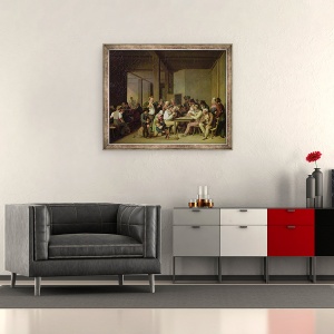 Tablou inramat - Louis Leopold Boilly - Inn Scene, 70 x 85 cm - Img 2