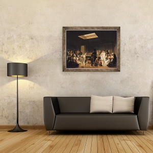 Tablou inramat - Louis Leopold Boilly - Un joc de biliard, 70 x 90 cm - Img 2