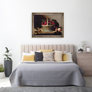 Tablou inramat - Louise Moillon - Cos de mure si zmeura, 60 x 80 cm - Img 3