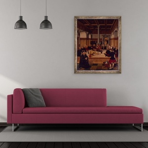 Tablou inramat - Lucas Cranach - Cina cea de Taina, 50 x 60 cm - Img 2