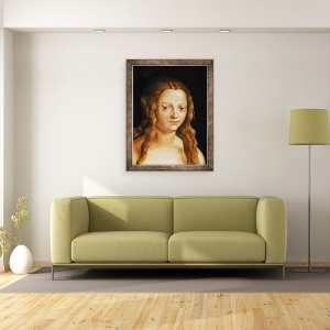 Tablou inramat - Lucas Cranach the Elder - Adam si Eva II, 70 x 90 cm - Img 2
