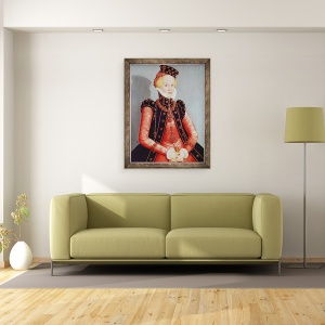 Tablou inramat - Lucas Cranach the Elder - Portretul unei tinere Femei, 60 x 80 cm - Img 2