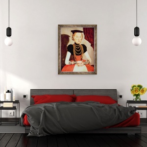Tablou inramat - Lucas Cranach the Younger - Portretul unei femei, 60 x 80 cm - Img 3