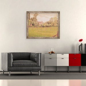 Tablou inramat - Lucien Pissarro - Catedrala din Gisors, 50 x 60 cm - Img 2