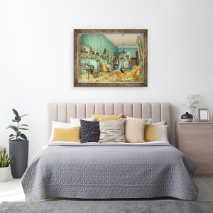 Tablou inramat - Luigi Premazzi - Interiorul unei camere de zi, 60 x 80 cm - Img 3
