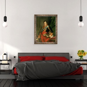 Tablou inramat - Luis Lopez Piquer - Ferdinand VII 1784-1833 1808-11, 60 x 80 cm - Img 3