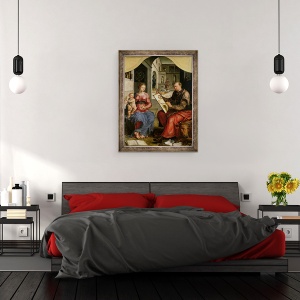 Tablou inramat - Maerten van Heemskerck - Luca Pictura Fecioarei, 60 x 80 cm - Img 3