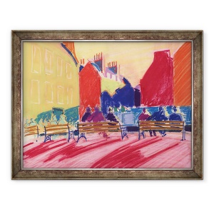 Tablou inramat - Marco Cazzulini - Curtea Bisericii Abbey, 60 x 80 cm