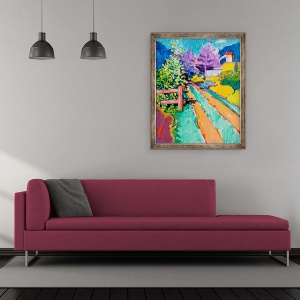 Tablou inramat - Marco Cazzulini - Spre Parcul Victoria, 70 x 85 cm - Img 2