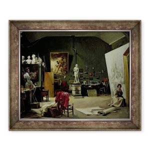 Tablou inramat - Marie-Amelie Cogniet - Studioul lui Leon Cogniet 1794-1880, 70 x 85 cm