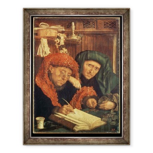 Tablou inramat - Marinus van Reymerswaele - Colectorii de impozite, 60 x 80 cm