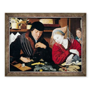 Tablou inramat - Marinus van Reymerswaele - Colectorul de taxe, 60 x 80 cm