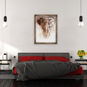 Tablou inramat - Mark Adlington - Bull Elefant, 2018, 60 x 80 cm - Img 3