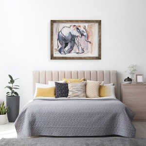 Tablou inramat - Mark Adlington - Copil elefant, 70 x 90 cm - Img 3